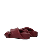 Jil Sander Red Leather Slippers