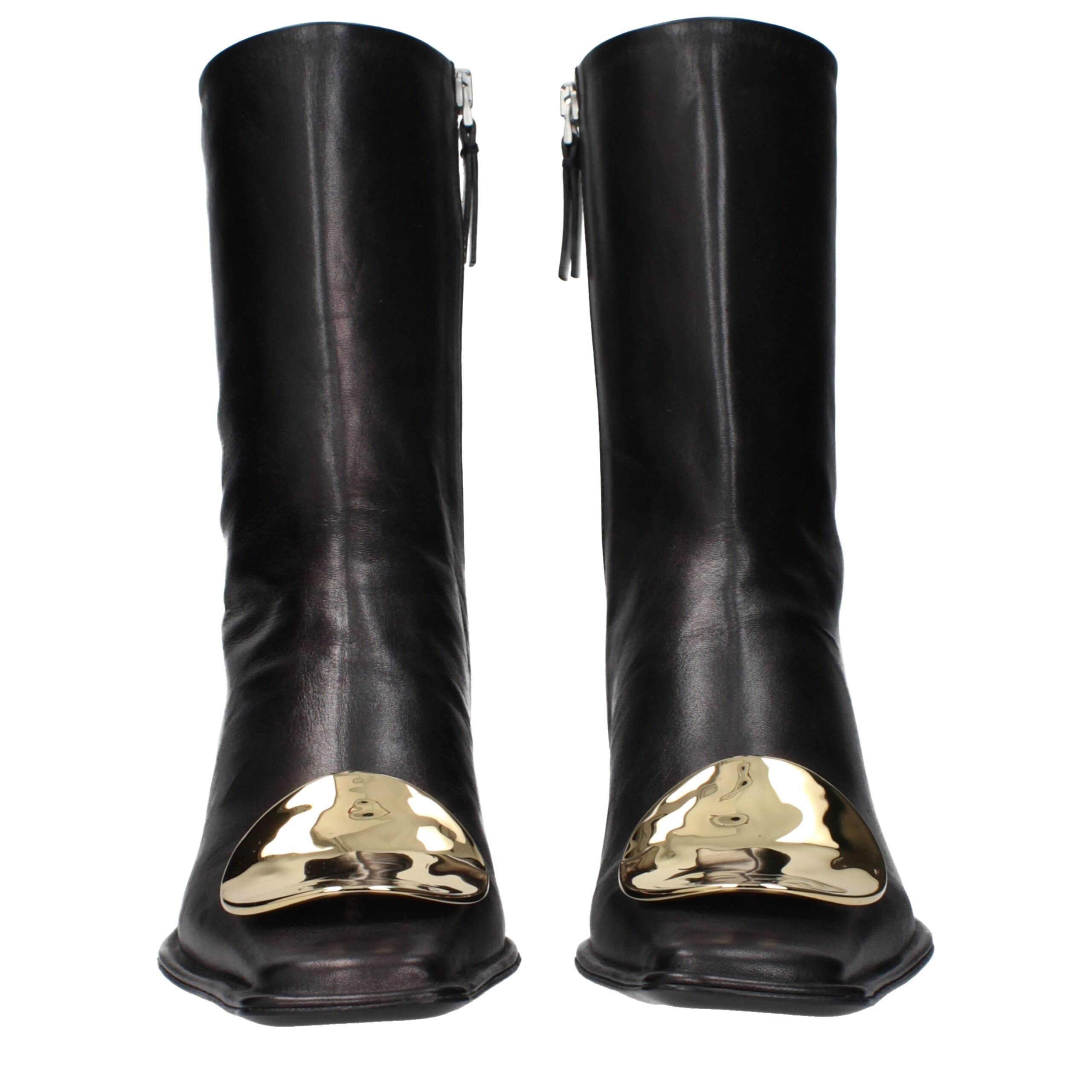 Jil Sander Black Leather Ankle Boots