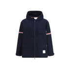 Thom Browne Blue Cotton Parka