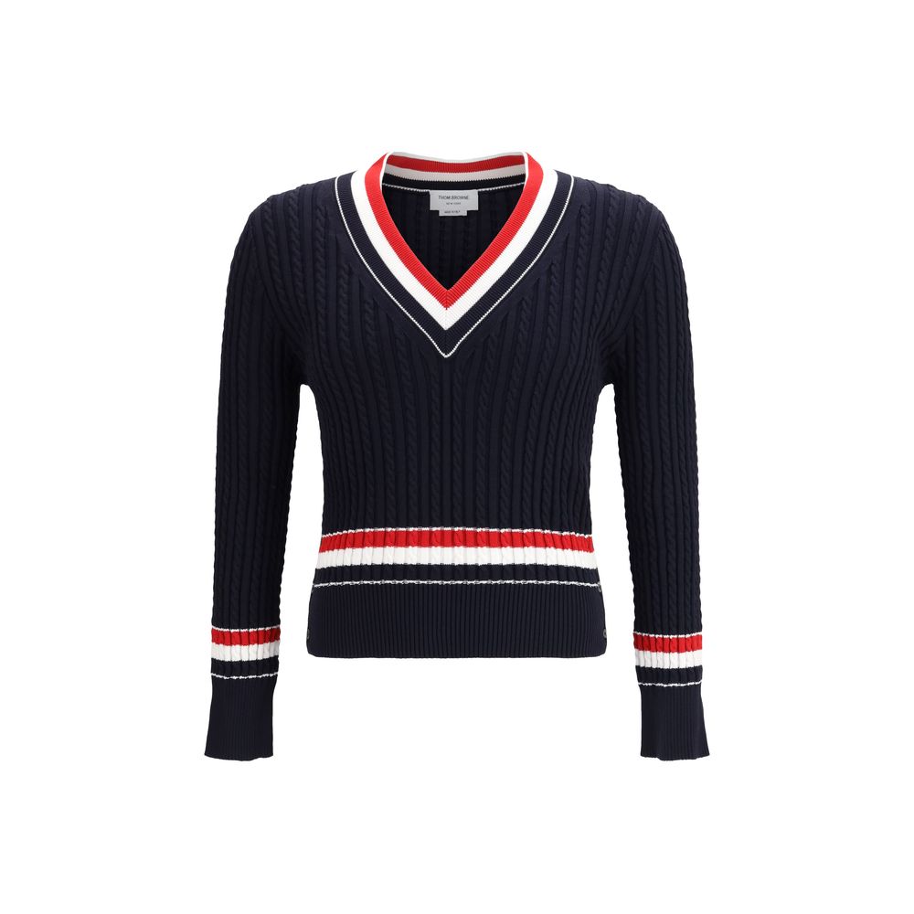 Thom Browne Blue Cotton Sweatshirt