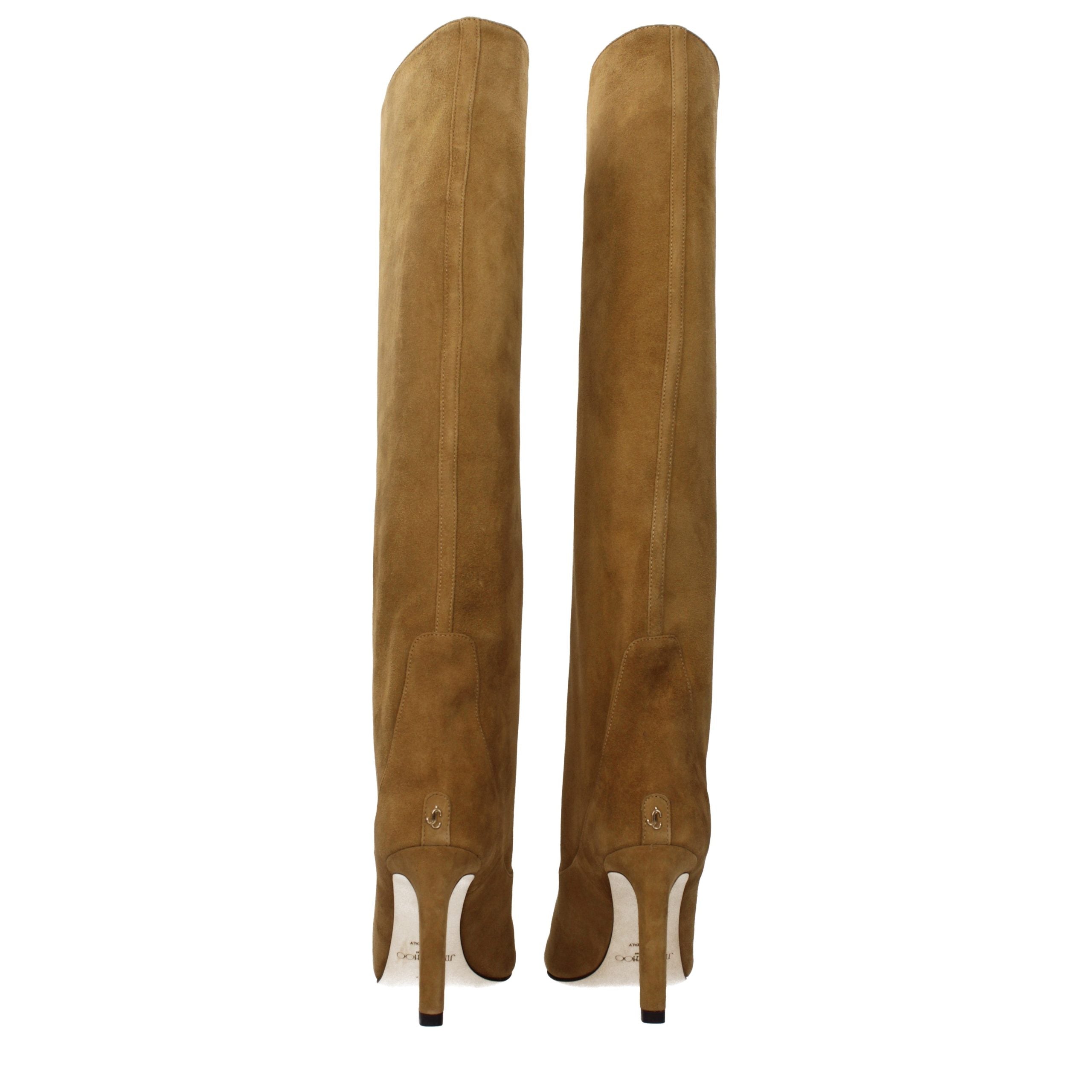 Jimmy Choo Brown Leather High Heel Boots