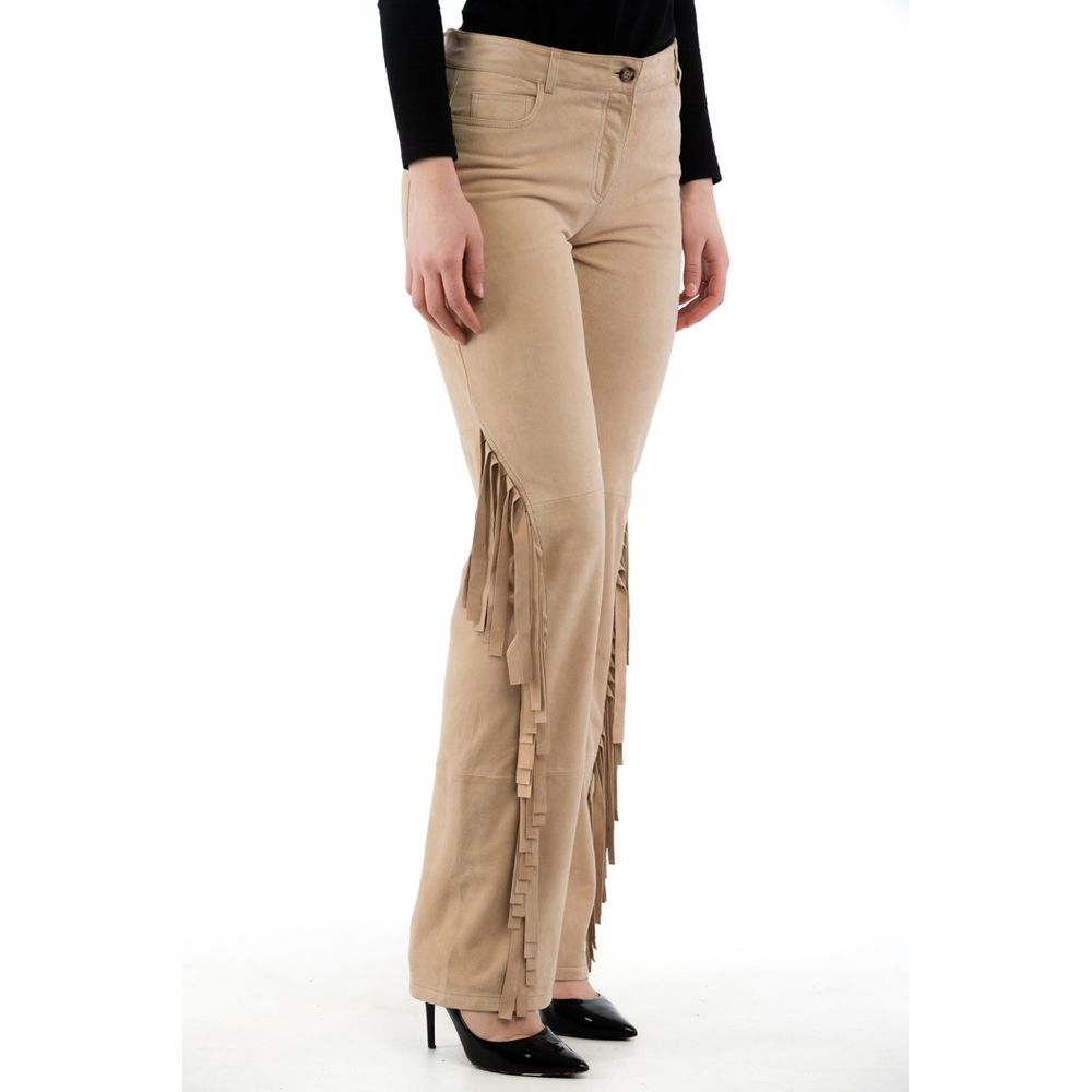 Moschino Beige Cotton Casual Pants