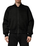Dolce & Gabbana Men Black Nylon Full Zip Bomber Jacket