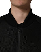 Dolce & Gabbana Men Black Nylon Full Zip Bomber Jacket