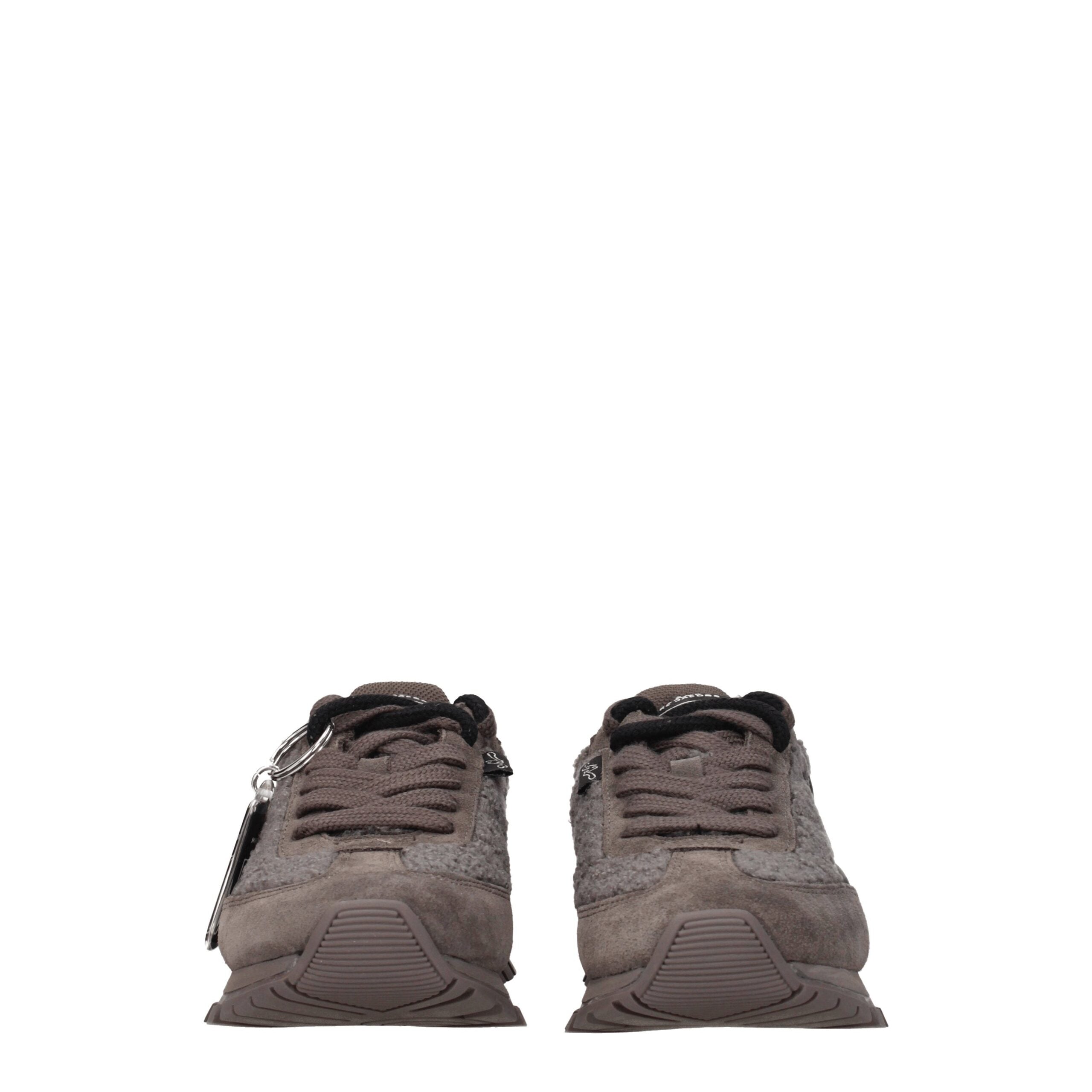 Marc Jacobs Gray Fur Chunky Sneakers