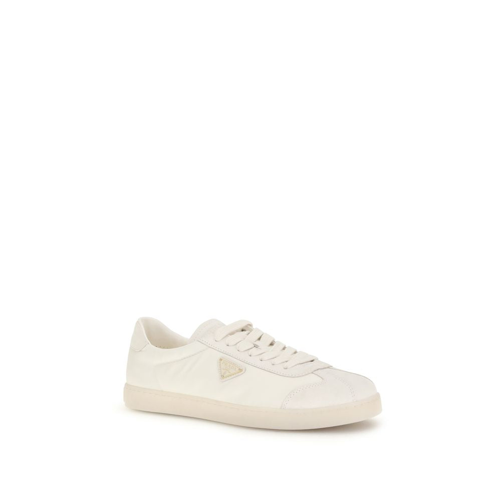 Prada Beige Polyamide Low Top Sneakers